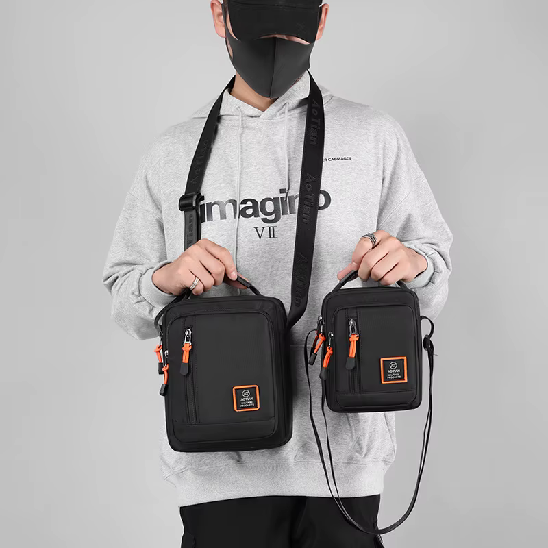 Sac à bandoulière étanche pour hommes, petit sac pour téléphone portable, sacoche carrée de voyage
