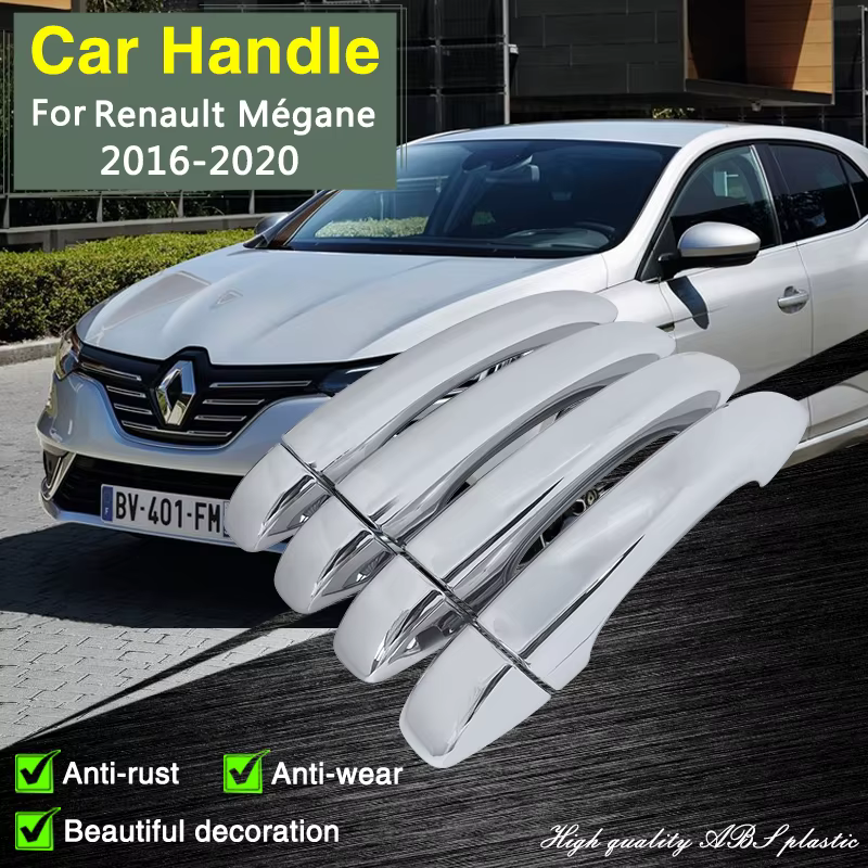 Couvercle de Poignée de Porte Chromé pour Renault Megane 4 MK4 IV