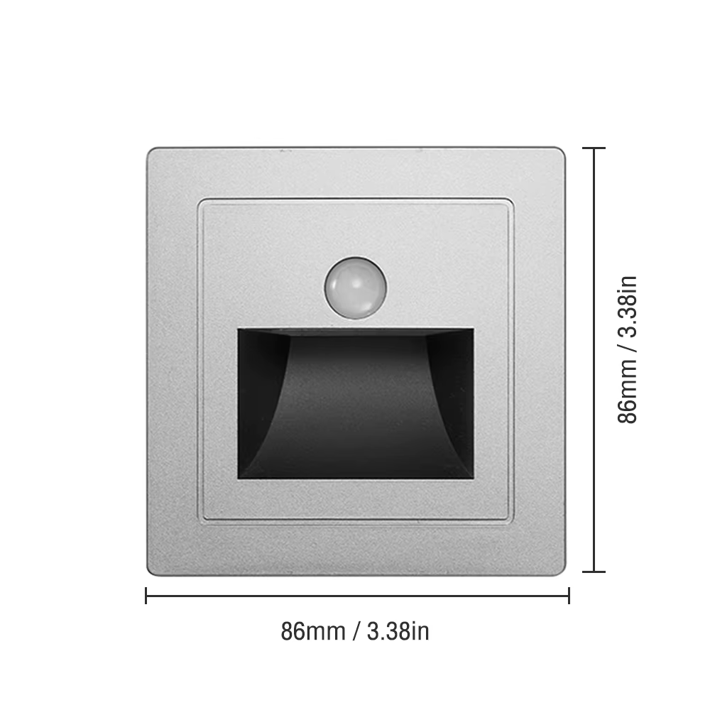 Applique murale Led encastrée avec capteur de mouvement PIR