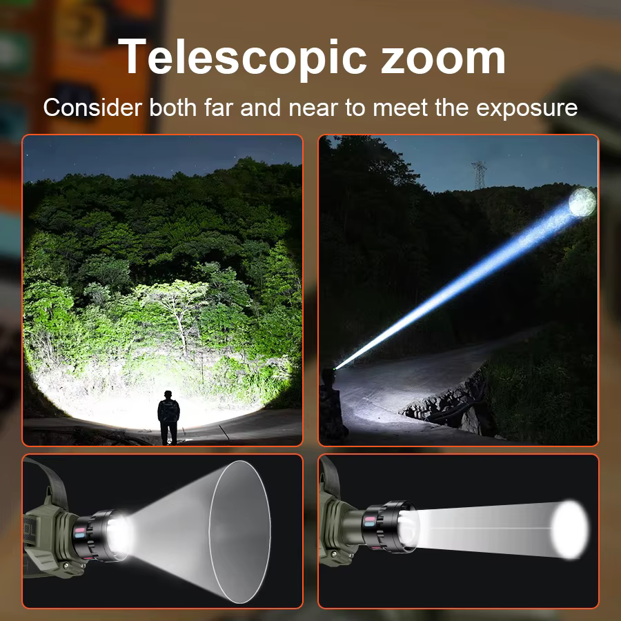 600000000LM lampe frontale Rechargeable phare LED très brillante avec feu arrière tête de pêche torche en alliage d'aluminium lumières extérieures
