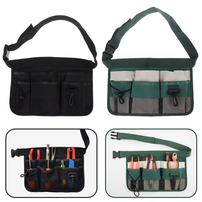 Sac de taille pour outils, poche de taille pour travail en plein air, pochette de rangement pour outils à main, sacs à outils pour matériel, sac de poche pour outils de jardinage pour électricien