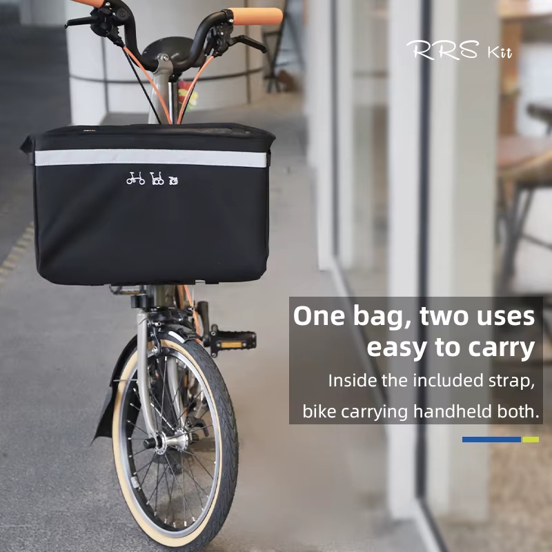 Sac de rangement avant pour vélo pliant Bromsilice, panier à légumes, support rapide interne, original