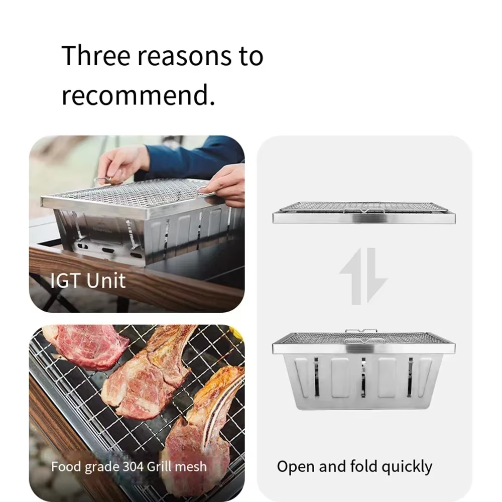 Ensemble de grillades en acier inoxydable