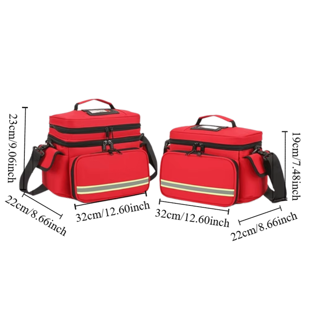 Sac à médicaments étanche Double couche, sauvetage d'urgence vide, sac de traumatologie d'urgence, fermeture éclair, multi-poches, organisateur de premiers intervenants