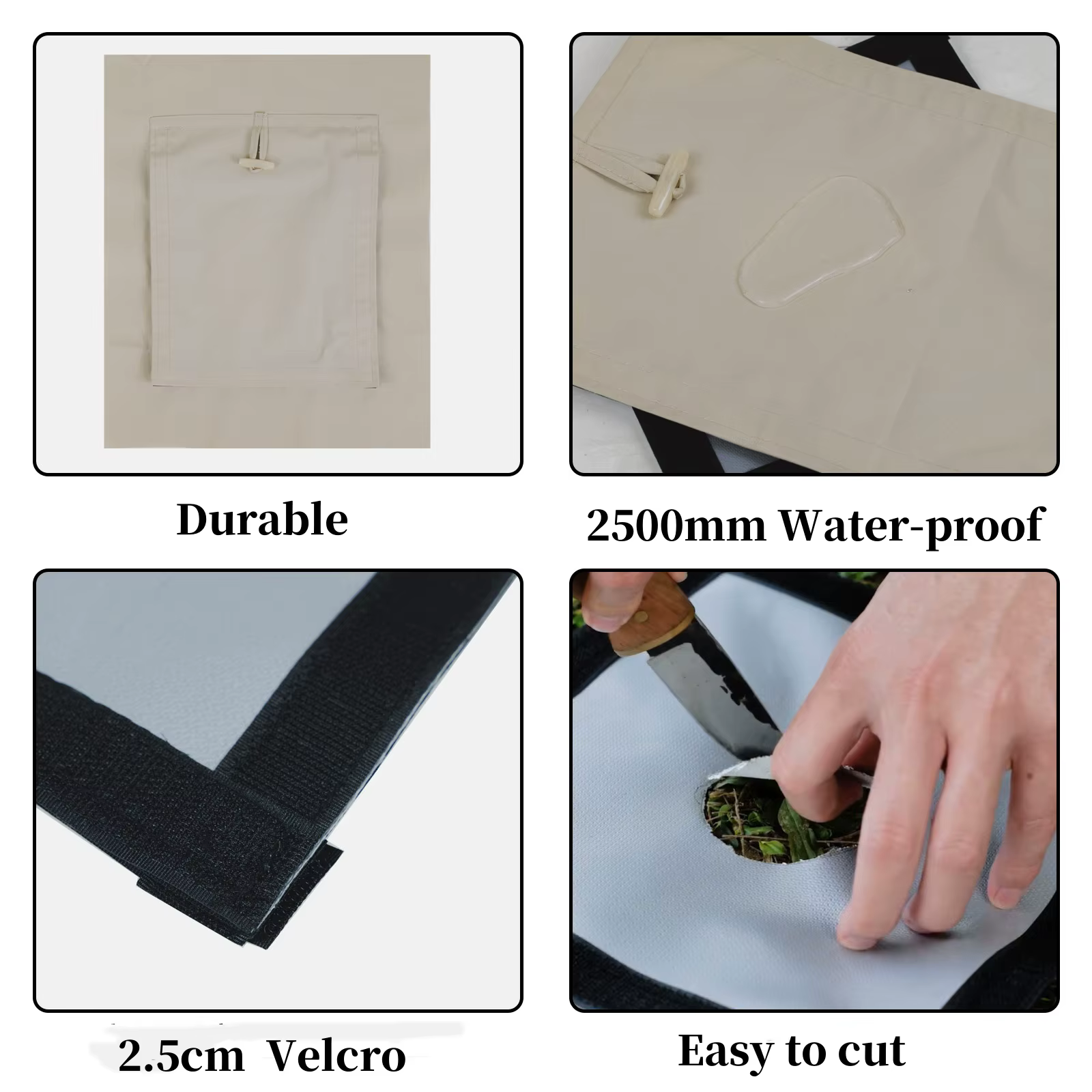 Kit de cric de poêle de tente à double couche avec rabat de pluie