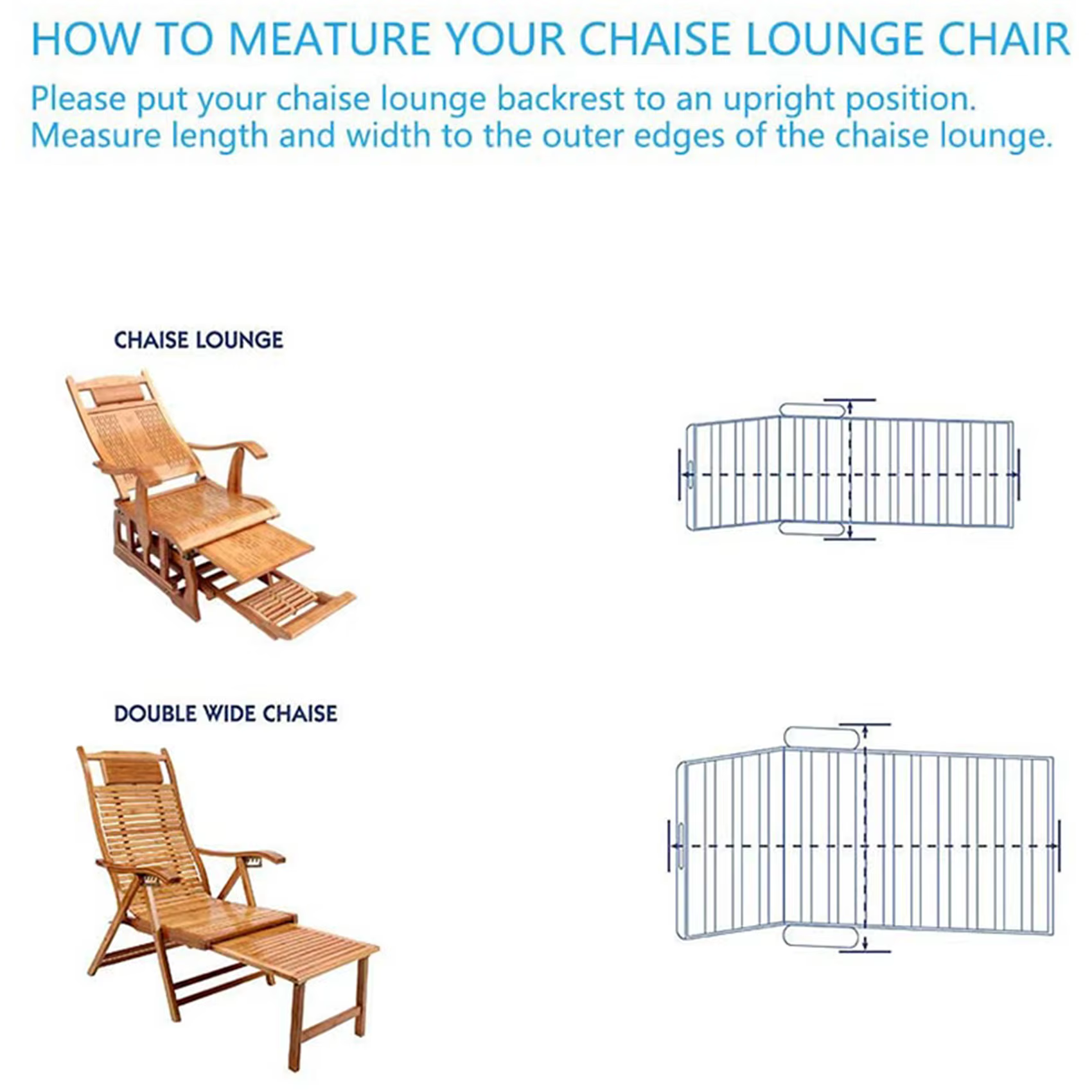 2 Pack housse de chaise longue extérieure
