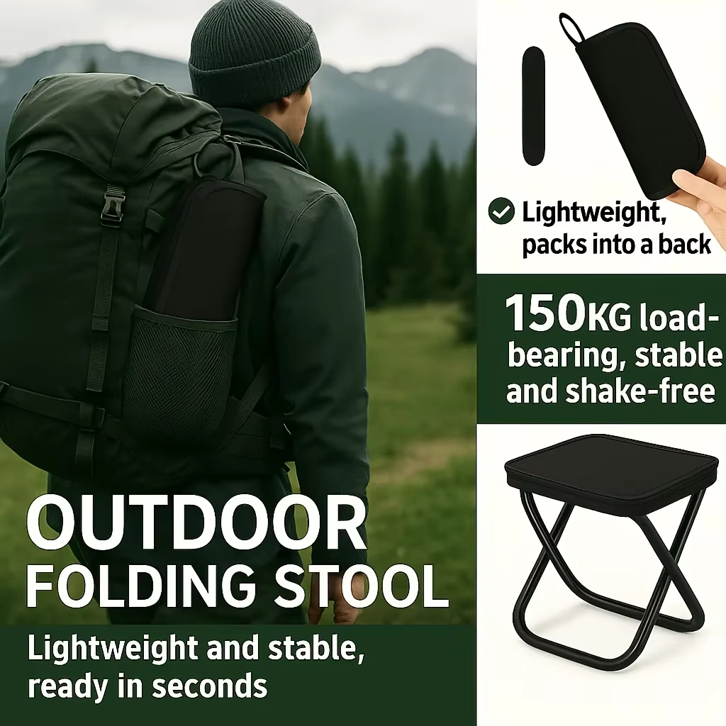 Tabouret de sac à dos pliable