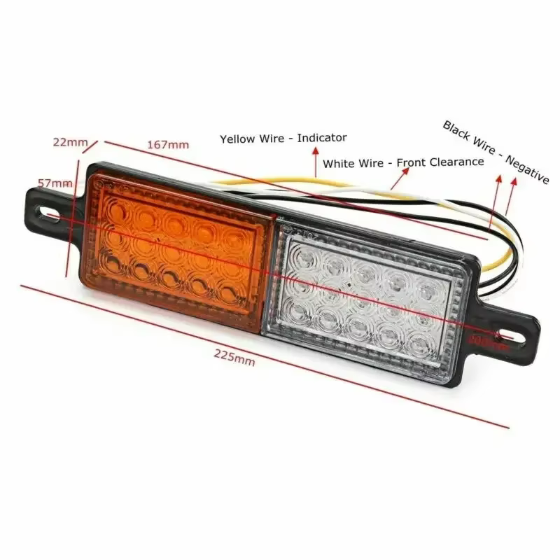 2 pièces indicateur LED feu de parc universel 30 LED Bullbar indicateur avant feu de position latéral pare-chocs avant feu de stationnement nouveau