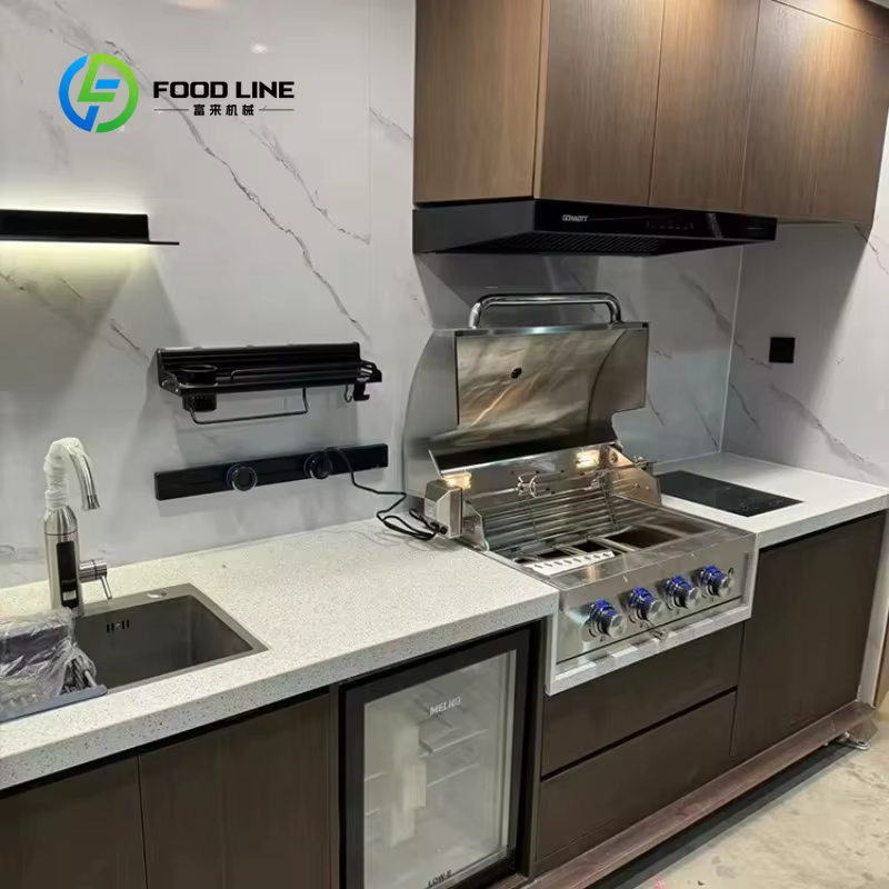 Cuisine de camping pliable et personnalisable, gain de place, avec rangement intégré pour équipement, mobilier d'extérieur portable pour jardin et camping