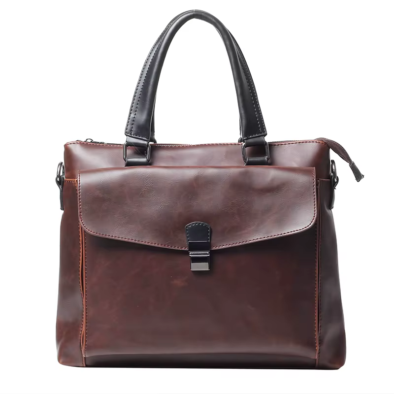 Rétro Crazy Horse PU cuir mallette d'affaires sacs célèbre concepteur Boston fourre-tout marque de luxe sac croisé Bolsas
