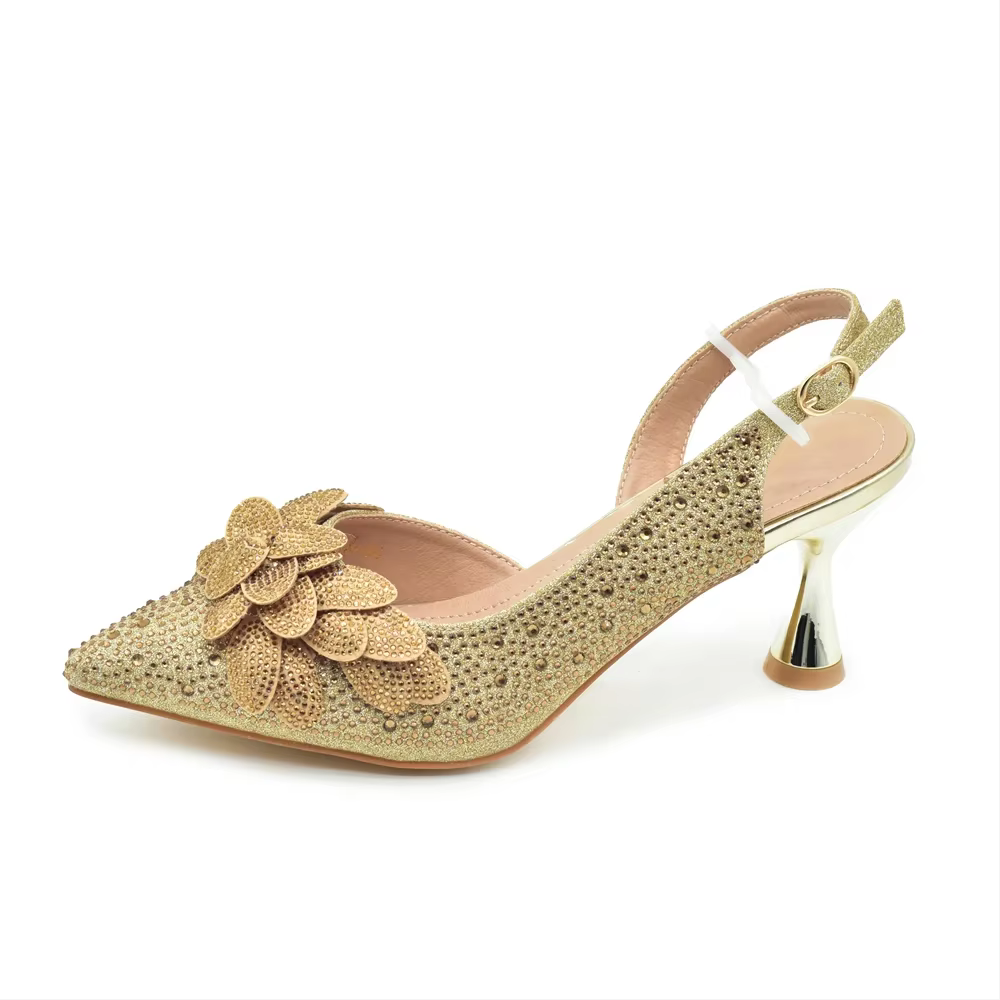 Ensemble de chaussures et de sacs italiens originaux pour femmes, chaussures et sacs chics et élégants avec strass complets pour escarpins de fête et de mariage