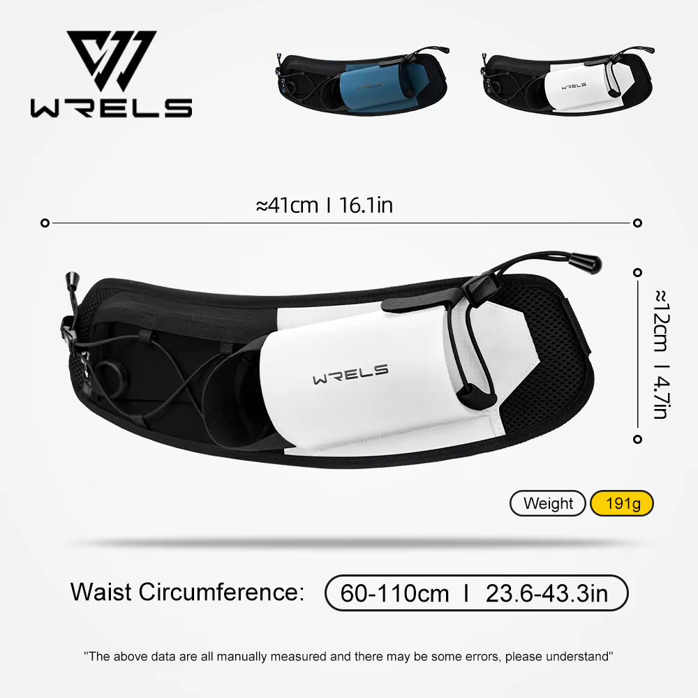 WRELS sac de course sac de taille hommes sac de ceinture Marathon Trail taille Pack pour téléphone bouteille d'eau sport Fanny Pack Fitness double poche