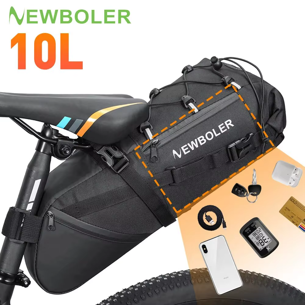 NEWBOLER sac de vélo étanche 10L grande capacité sac de selle