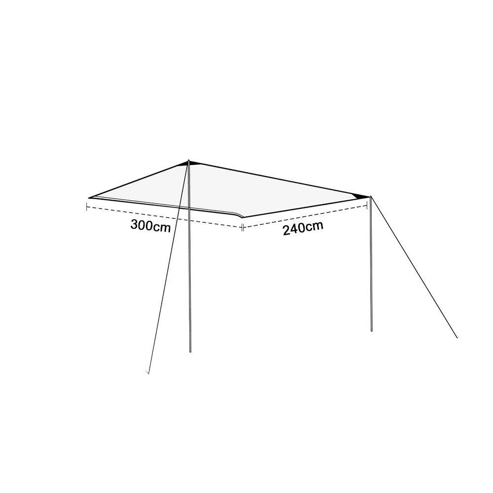 Ensemble de tente de camping pour camping-car, auvent de protection solaire pour camping-car, tente latérale pour caravane, tente extérieure 3x2,4m avec sac de rangement pour accessoires de caravane