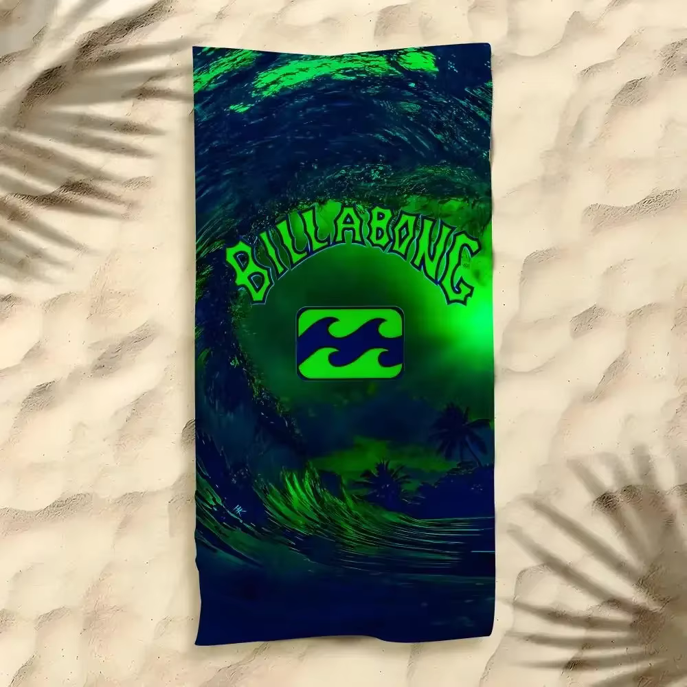 B-Billabong Anime Serviette de plage en polyester, serviette de bain à séchage rapide, sans sable, pour l'été, la piscine, les voyages et les vacances