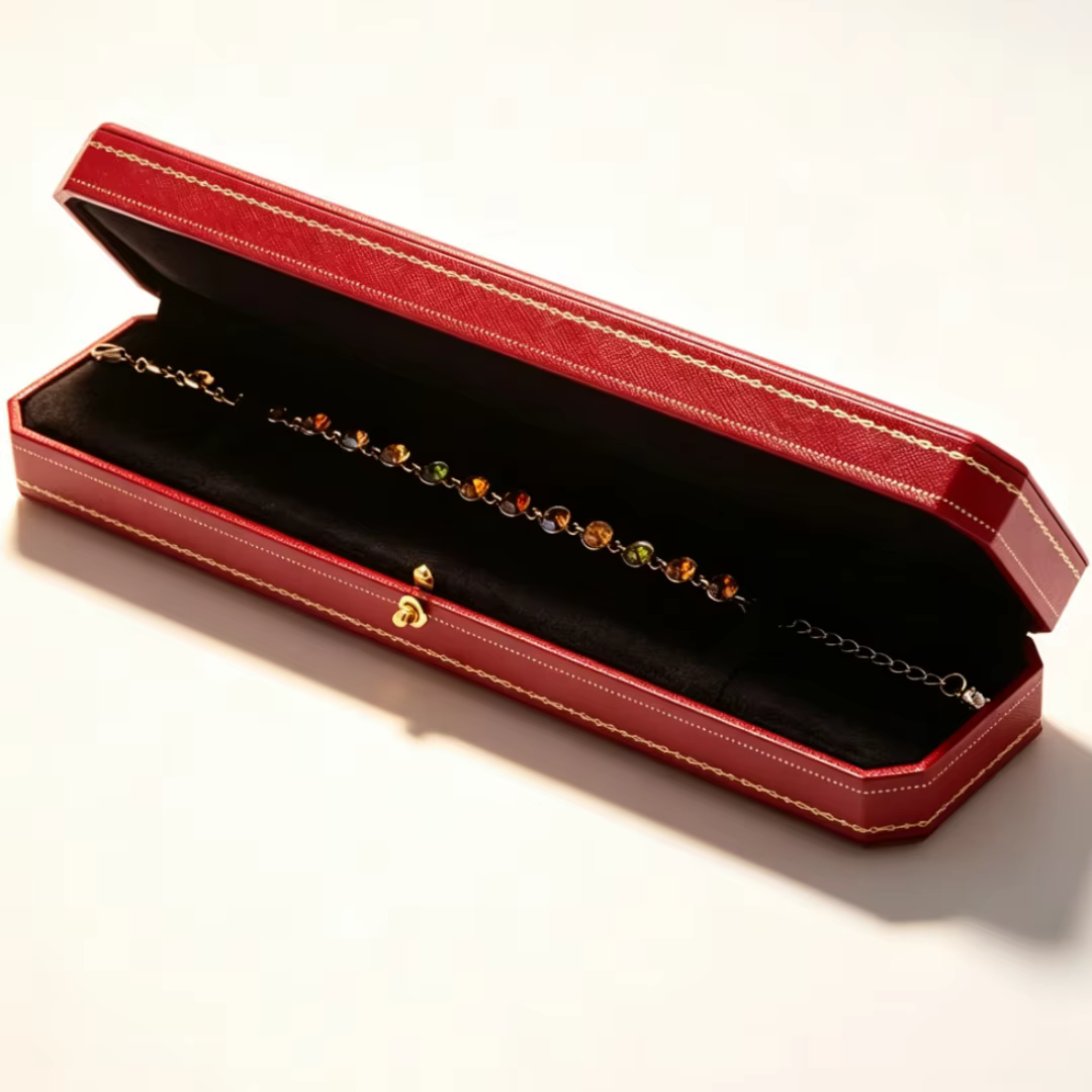 Boîte de Rangement de Luxe pour Bijoux de Voyage Rouge