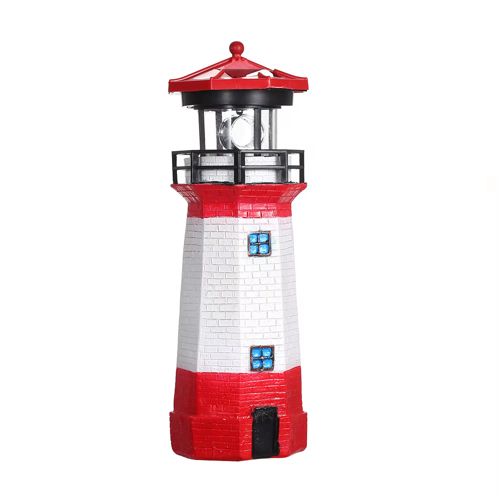 Phare Solaire avec Lampe Rotative