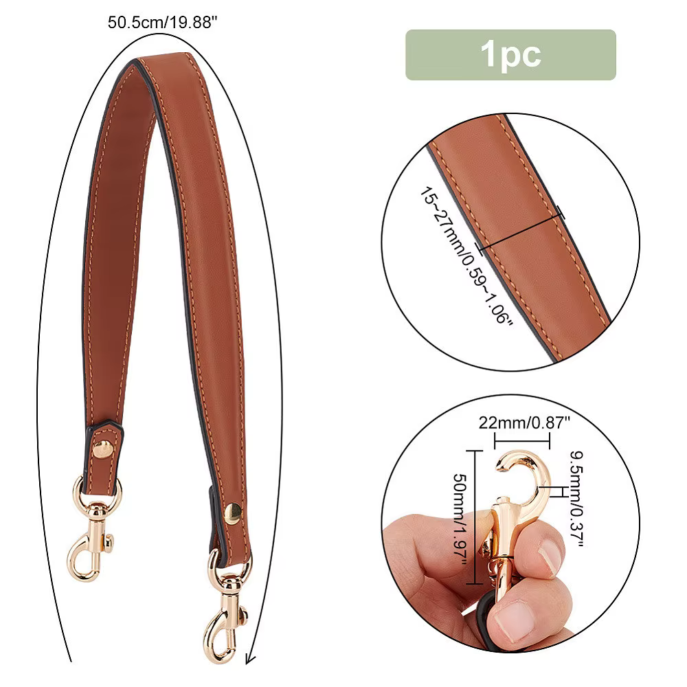 Sangles de sac à main en cuir interchangeables - Sangles réglables pour sac à bandoulière et sac porté travers pour femmes - Accessoires élégants pour sacs à main avec