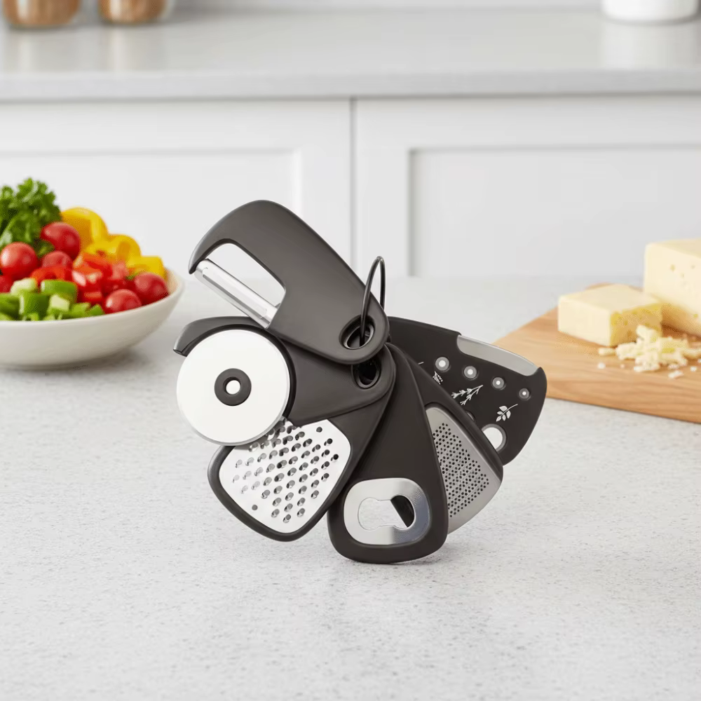 Ensemble d'ustensiles de camping au design compact