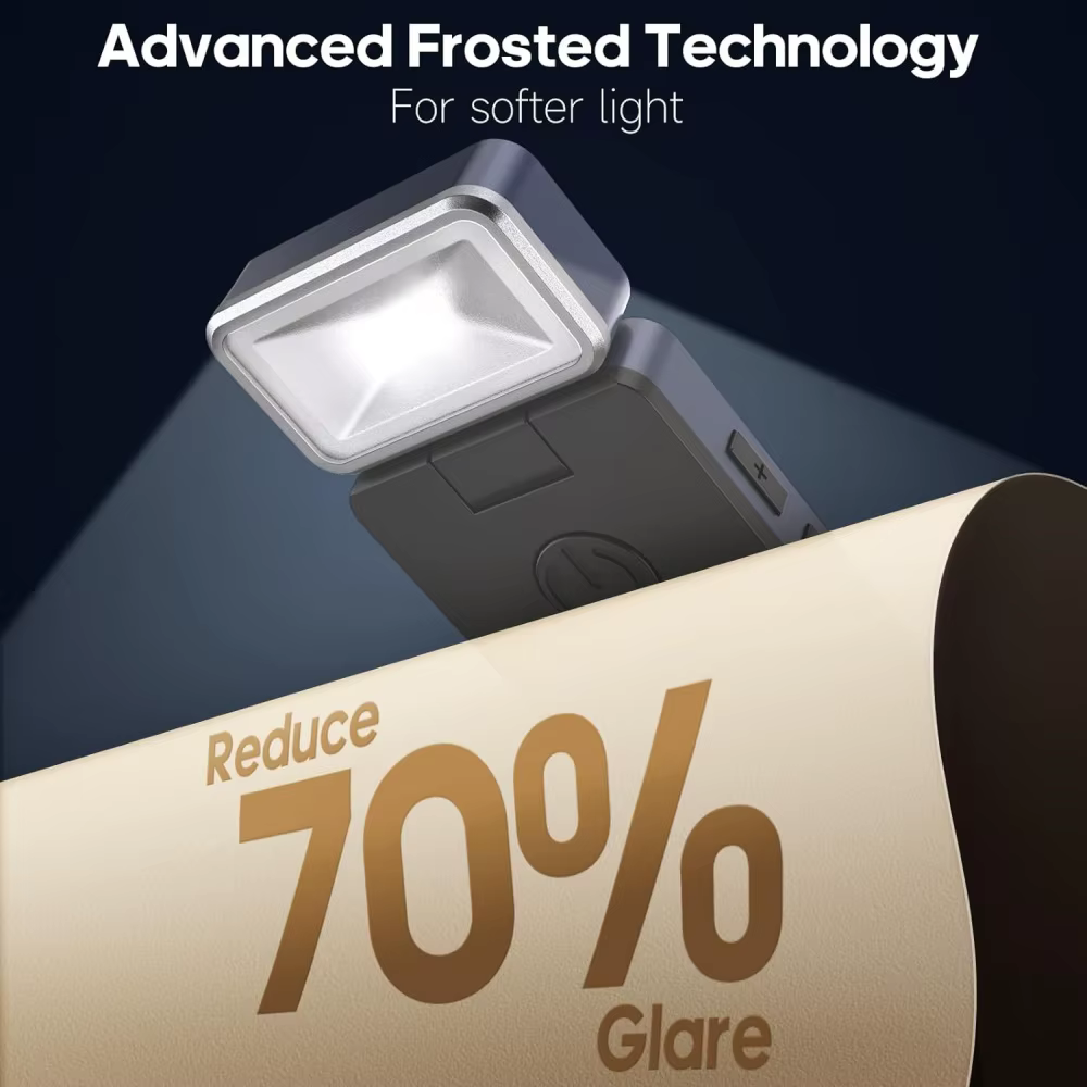 Usb Rechargeable pince sur LED lampe de lecture Portable Mini