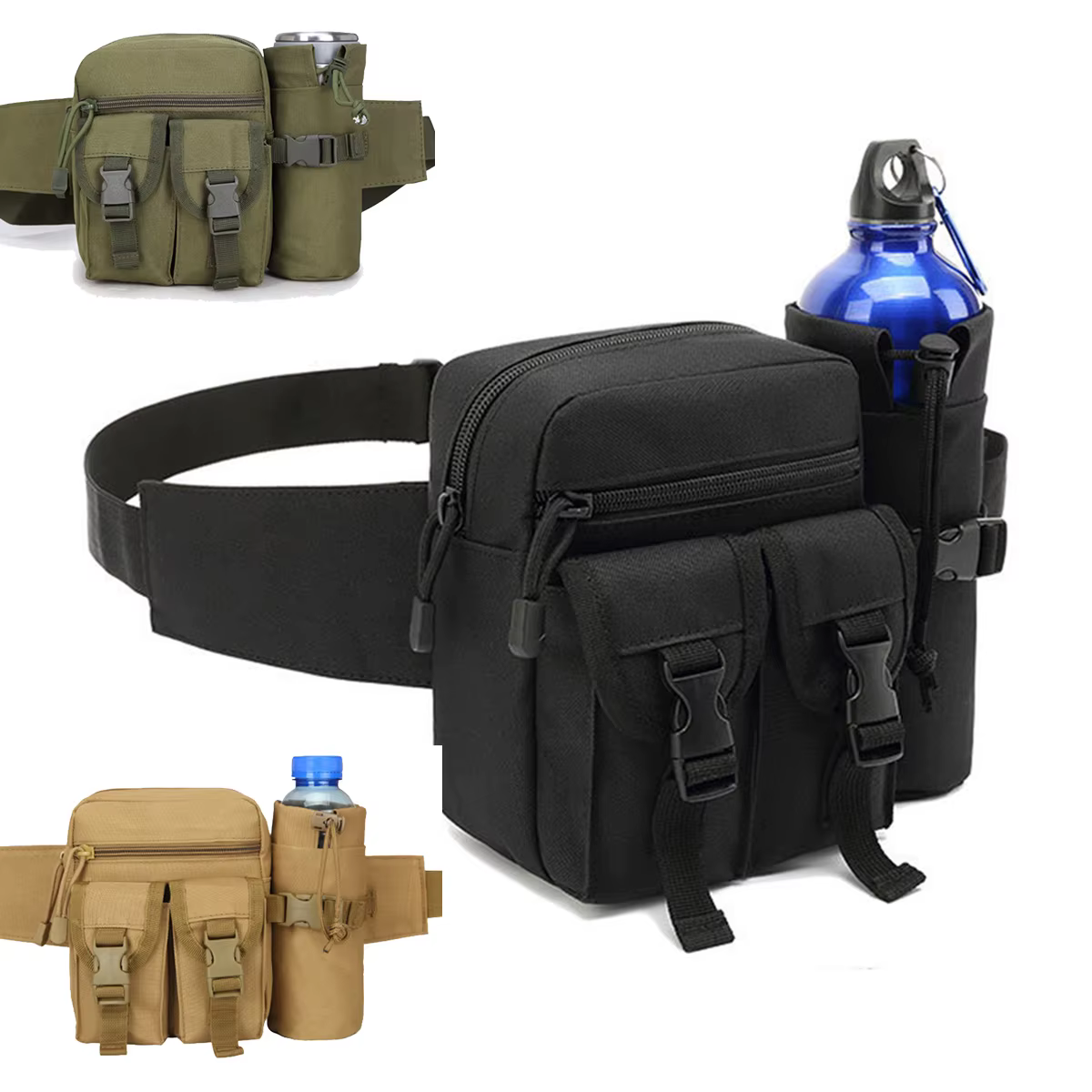 Hommes taille Fanny Pack sacs tactique militaire Camping voyage randonnée bouteille d'eau escalade Sports de plein air