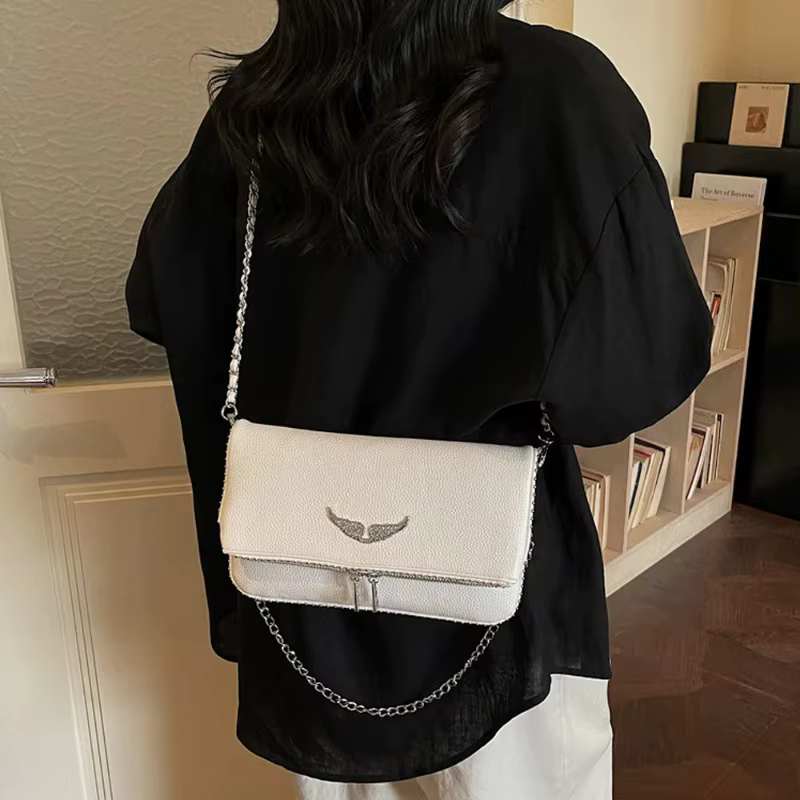 Sac carré à bandoulière de style français pour femme