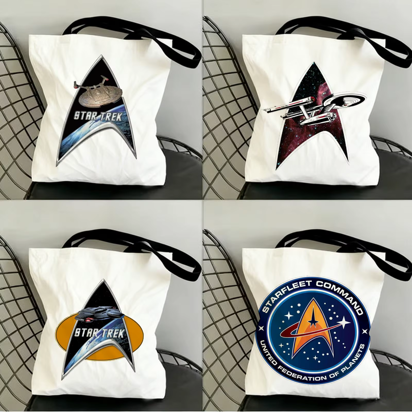 Sacs de rangement Star Trek en toile imprimée double face