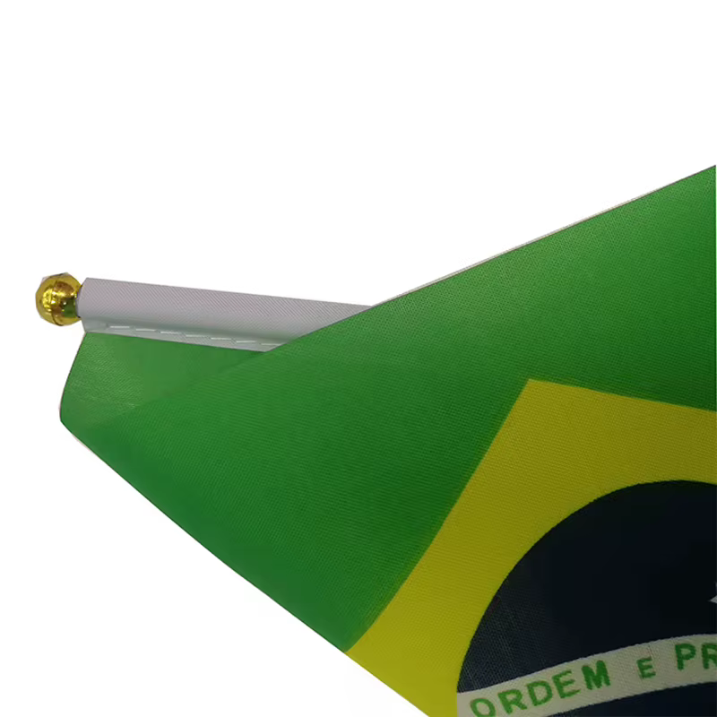 Drapeau brésilien à main américain personnalisé