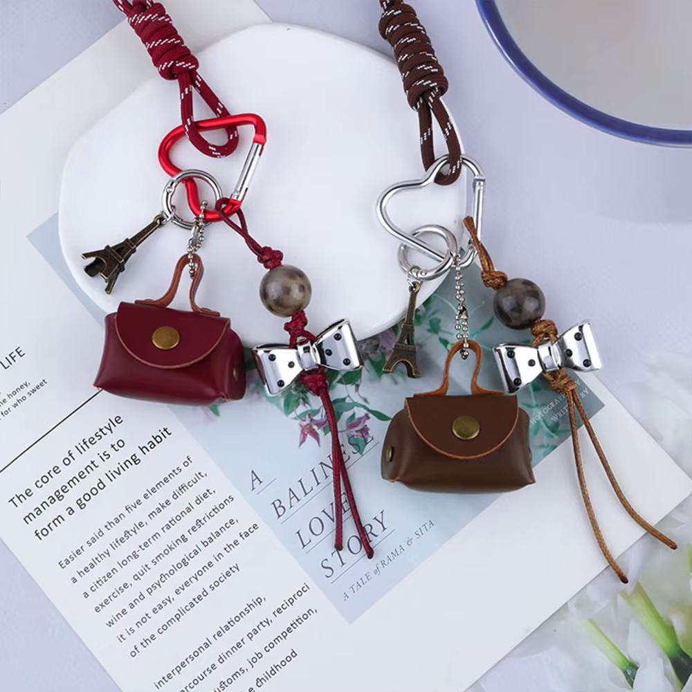 Décoration pour sac personnalité tresse corde sac pendentif MIU Style téléphone portable décor porte-clés sac breloques sac à main suspendu décor