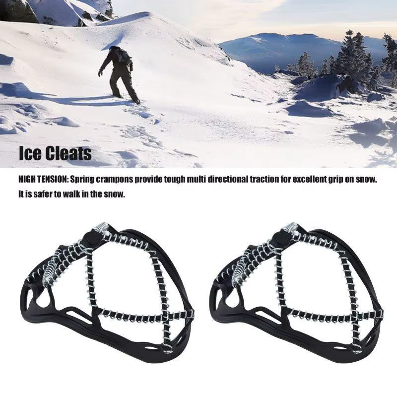 1 paire antidérapant glace neige pince couvre-chaussures Camping Sports de plein air couvre-chaussures marche Traction crampons glace Crampon couvre-chaussures