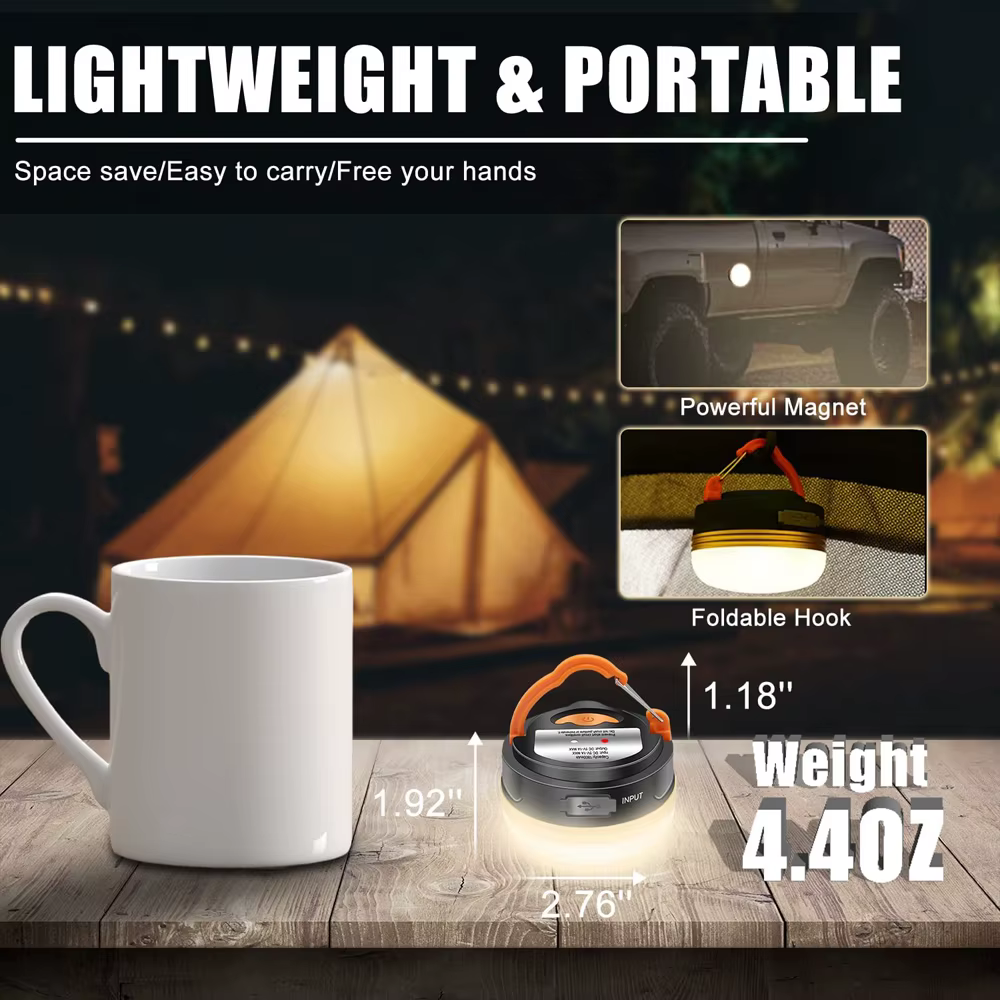10W haute puissance Camping lanterne tentes lampe 1200mah USB Rechargeable Portable