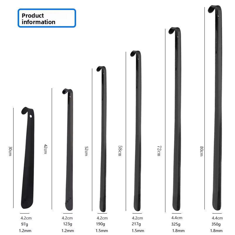 Chausse-pied long en acier inoxydable antidérapant, conception allongée pour personnes âgées et femmes enceintes, utilisation domestique, insertion de chaussures confortable