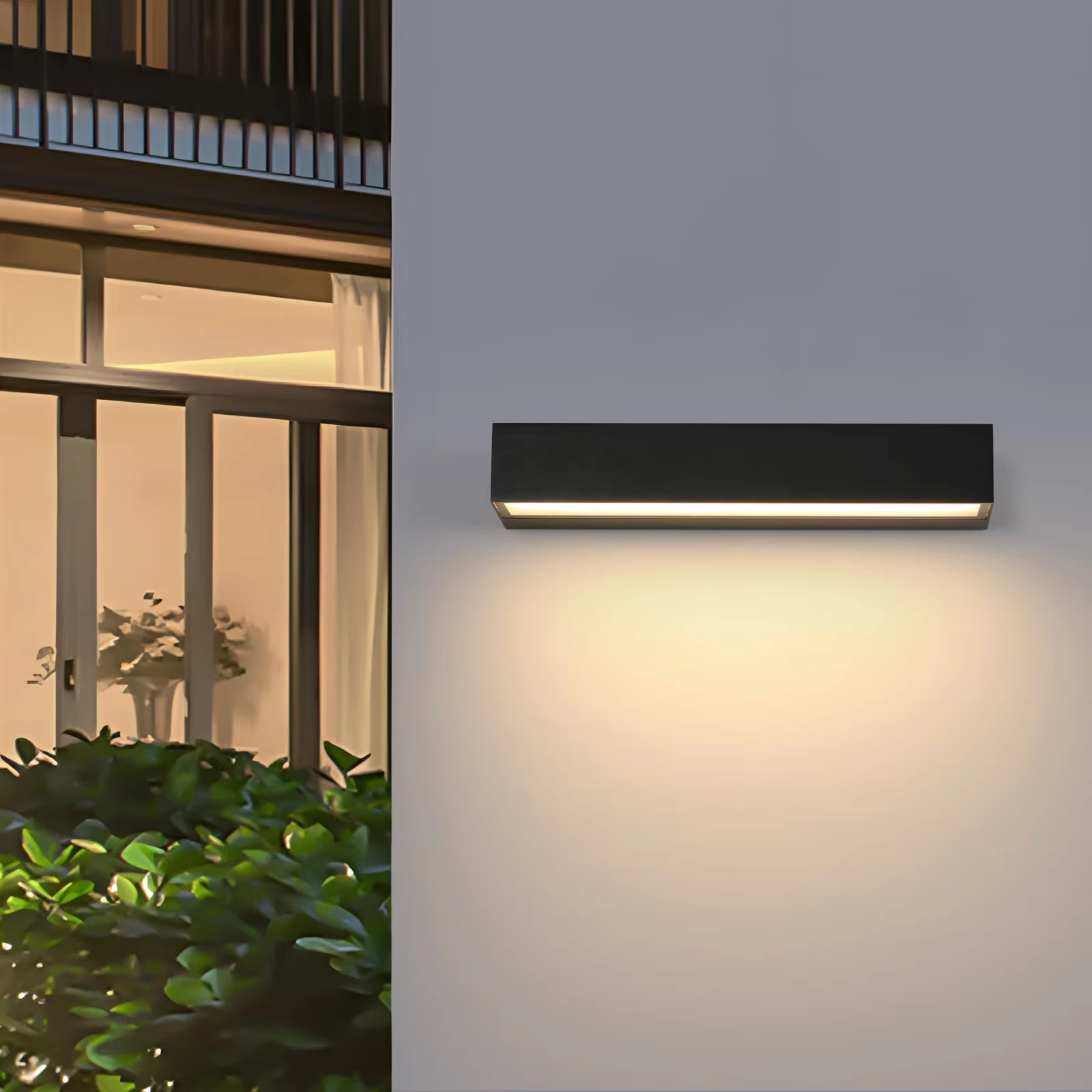Applique extérieure étanche tête de porte led lavage mural suspendu longue bande cour balcon panneau terrasse Villa appliques murales