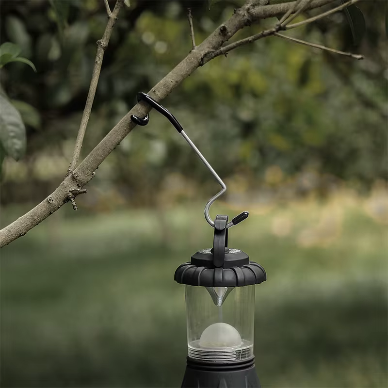 Support de lampe pour poteau de tente extérieure