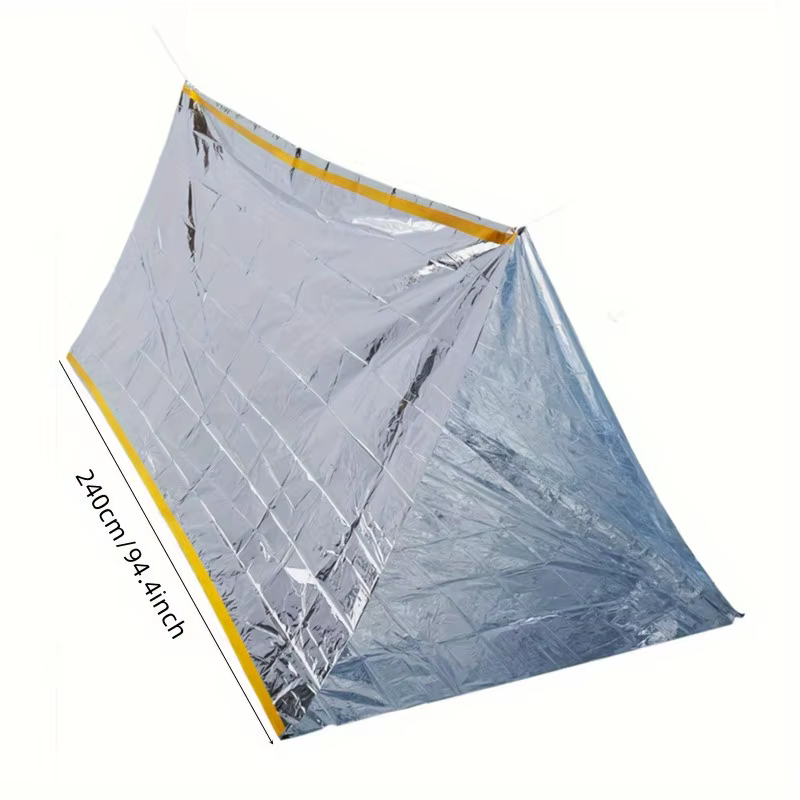 Tente d'urgence équipée d'une couverture isolante verte durable