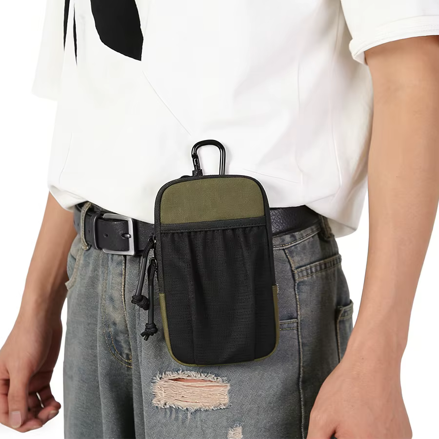 Sac de rangement pour téléphone portable avec boucle de montagne, idéal pour la randonnée en plein air, les trajets quotidiens et les voyages, utilisable comme sac banane portable