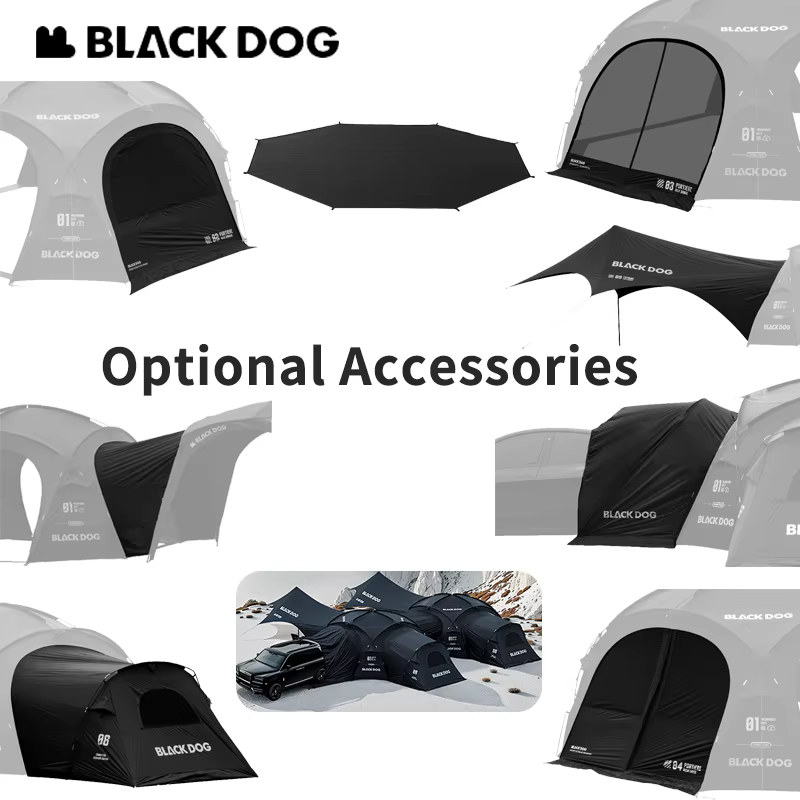 Naturehike BLACKDOG Dôme Tente En Option Accessoires Porte Maille Rideau De Voiture Queue