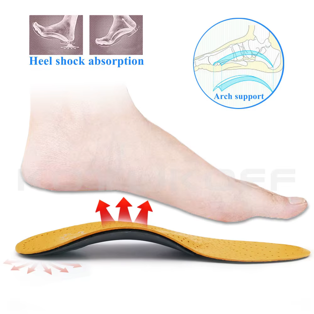 KOTLIKOFF cuir Latex orthopédique soin des pieds semelle antibactérienne actif carbone orthèse soutien de la voûte plantaire cou-de-pied plat pied chaussure Pad