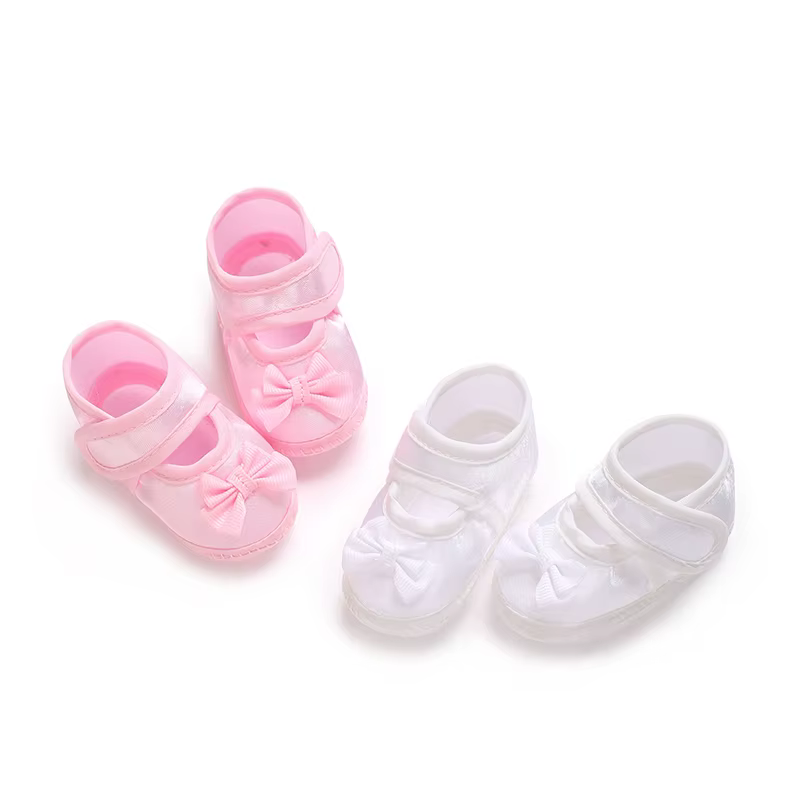 Première chaussure de baptême pour nouveau-né : chaussures de baptême blanches pour nouveau-nés garçons et filles, chaussures de marche à semelle souple, plusieurs Styles-9CM/10CM
