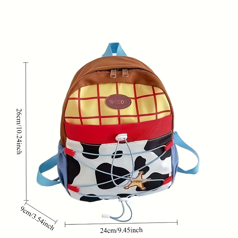 Sac à dos Toy Story 1 pièce avec bandoulière et poignée réglables, fermeture à glissière, couleurs pastel, sac à dos en nylon durable