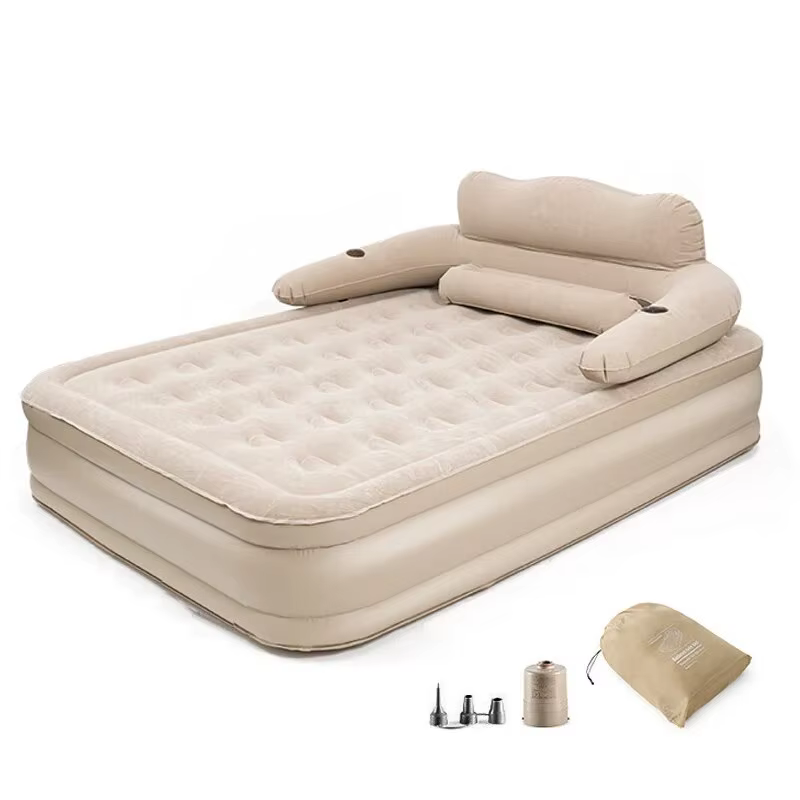 Loha Camping-Lit pneumatique gonflable automatique avec dossier