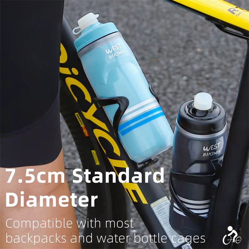 Bouteille d'eau isotherme et anti-fuite WEST BIKING 620 ml pour vélo, course à pied, randonnée, sport