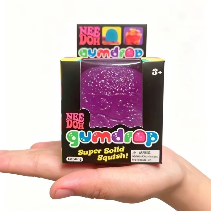 Jouet sensoriel en gomme de maltose Needoh, bonbon solide anti-stress non toxique, boule à presser pour soulager l'anxiété et la tension