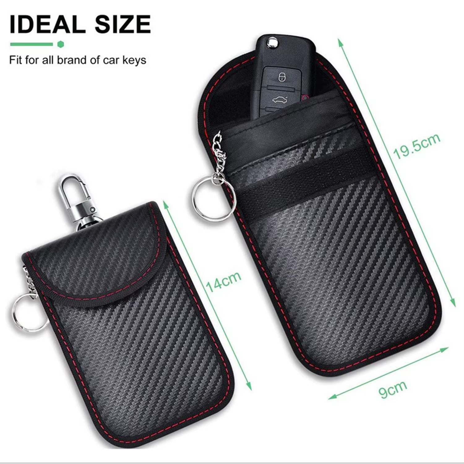 Boîte Faraday antivol avec sac pour clé de voiture, cage RFID, protecteur de clé Faraday, boîte anti-radiation pour téléphone portable, clé de voiture sans clé
