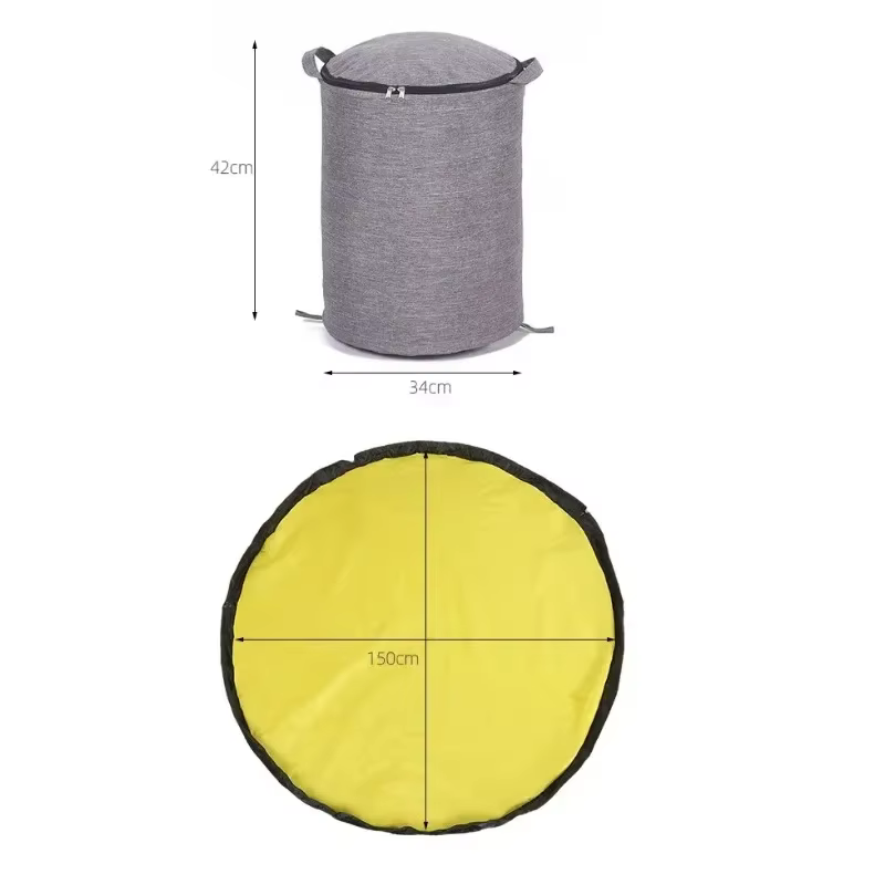 Sac de rangement pour jouets, blocs de construction Lego, poupées pour enfants, grand sac de rangement détachable, tapis de jeu à rangement rapide, seau de rangement