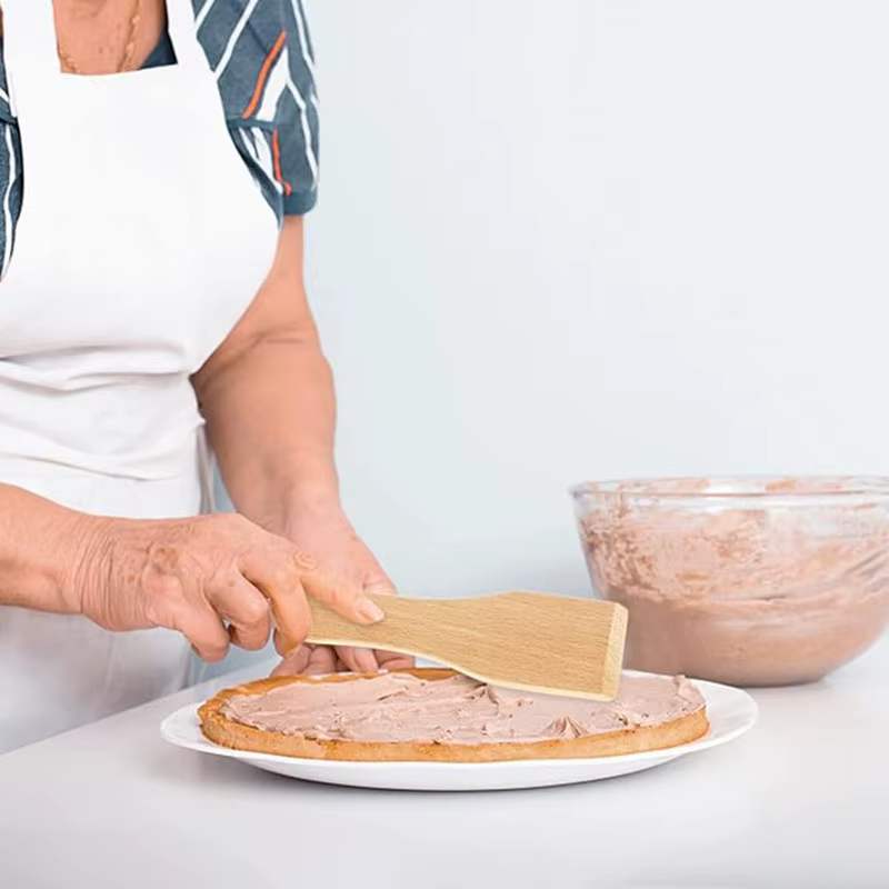 Spatules à Raclette en bois 6 pièces, Mini spatule grattoir de 5 pouces pour gâteau aux crêpes au fromage-ustensiles de cuisine