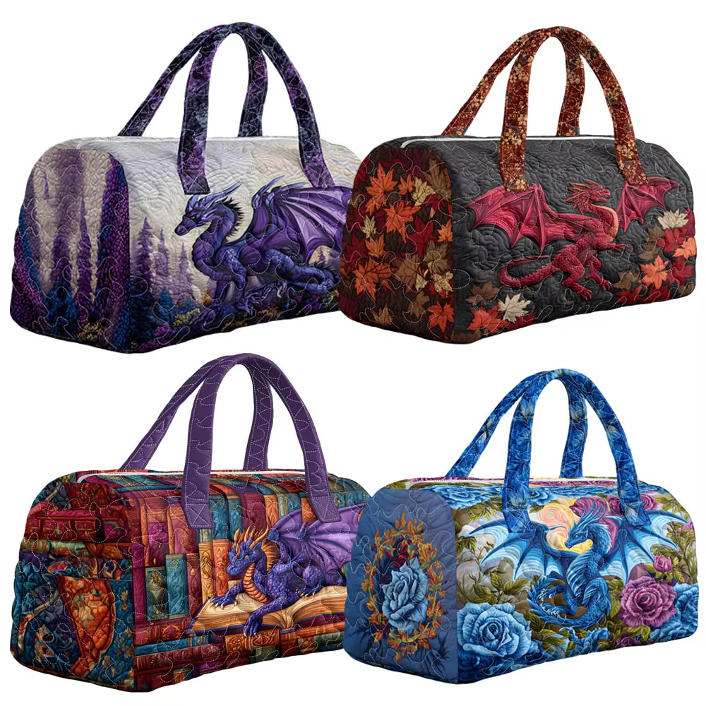 ‌ ‌ ‌ ‌ ‌ ‌ ‌ Sac de voyage matelassé imprimé 3D Dragon Bohème pour femmes et hommes, sac fourre-tout de week-end 2026 pour l'extérieur