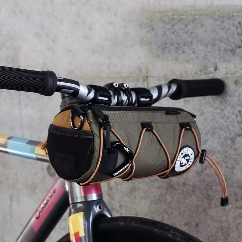 (ULAC)PB10LX sac de guidon de vélo étanche et pochette de cadre avant rangement de baril de cylindre pour vélos de route/vtt/scooters-Cabriolet