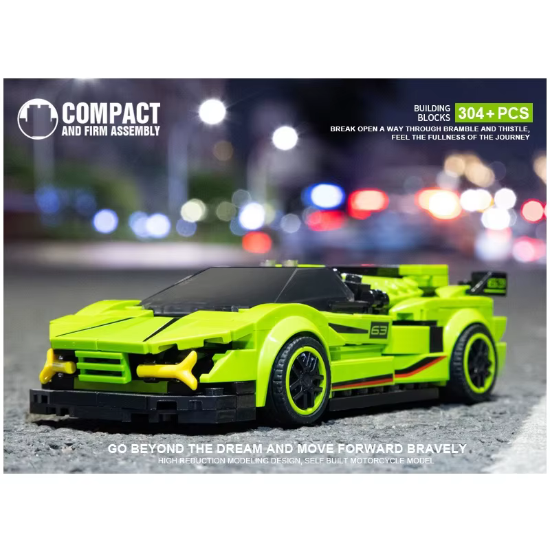 Ensemble de blocs de construction de supercar de course de la série Speed, modèle MOC, cadeaux de Noël, jouets pour enfants