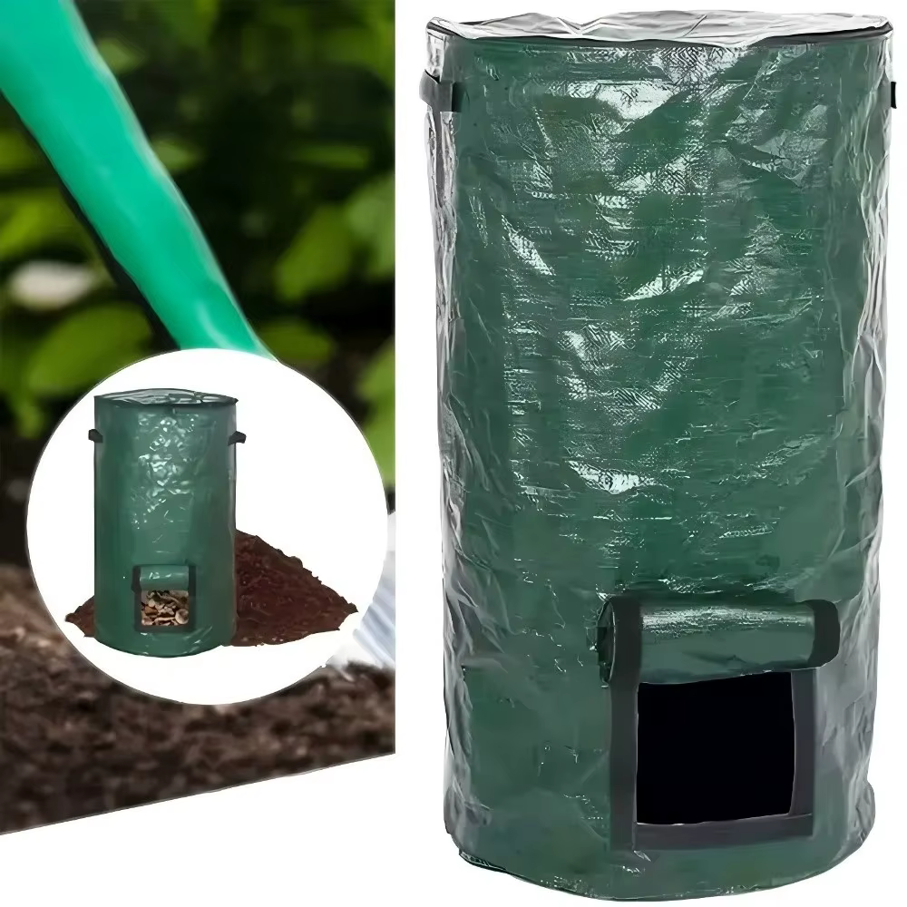 Sac de collecte des déchets résistant à l'usure avec couvercle zippé et poignées